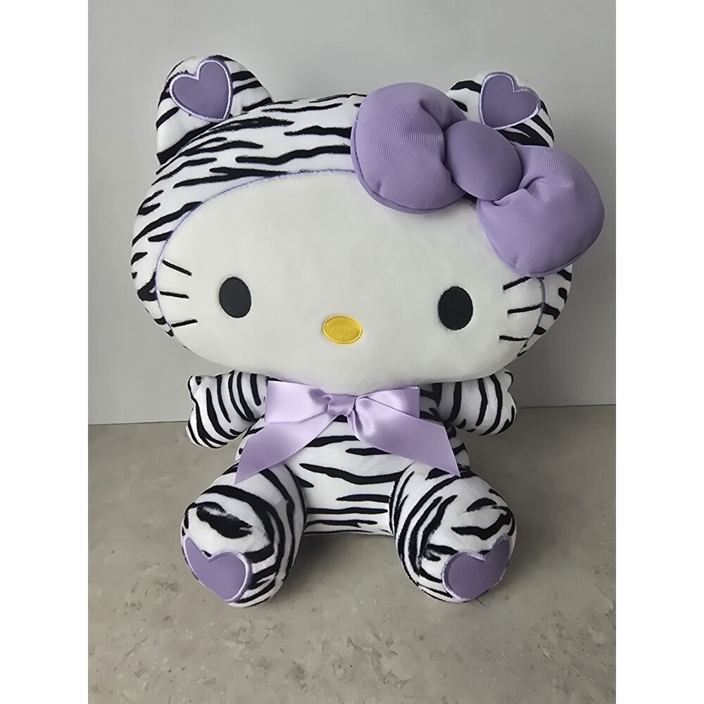 Sanrio Hello Kitty Plush Zebra‎ Print Stuffed Animal Collectible Toy Cute